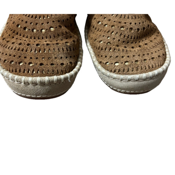 UGG Aira Perforated/Gold sparkle Cream and Tan Slippers with Plush Lining size 8 - Picture 5 of 5